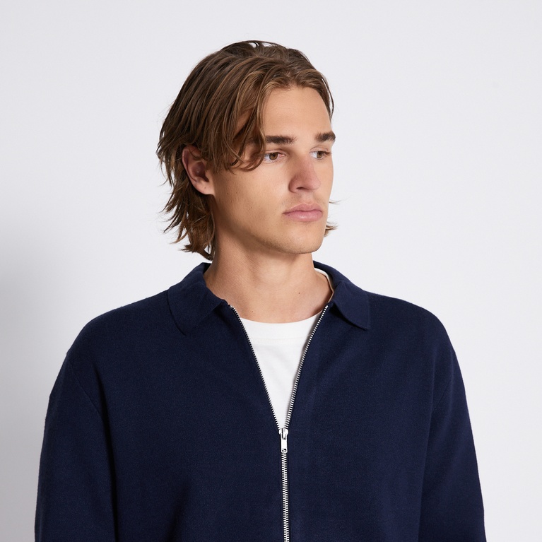 Zip Knit Cardigan "Reed"